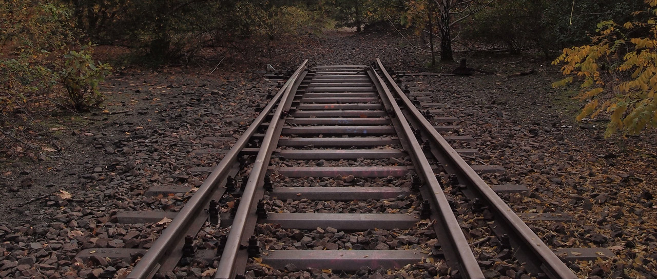 The end of the railroad tracks.